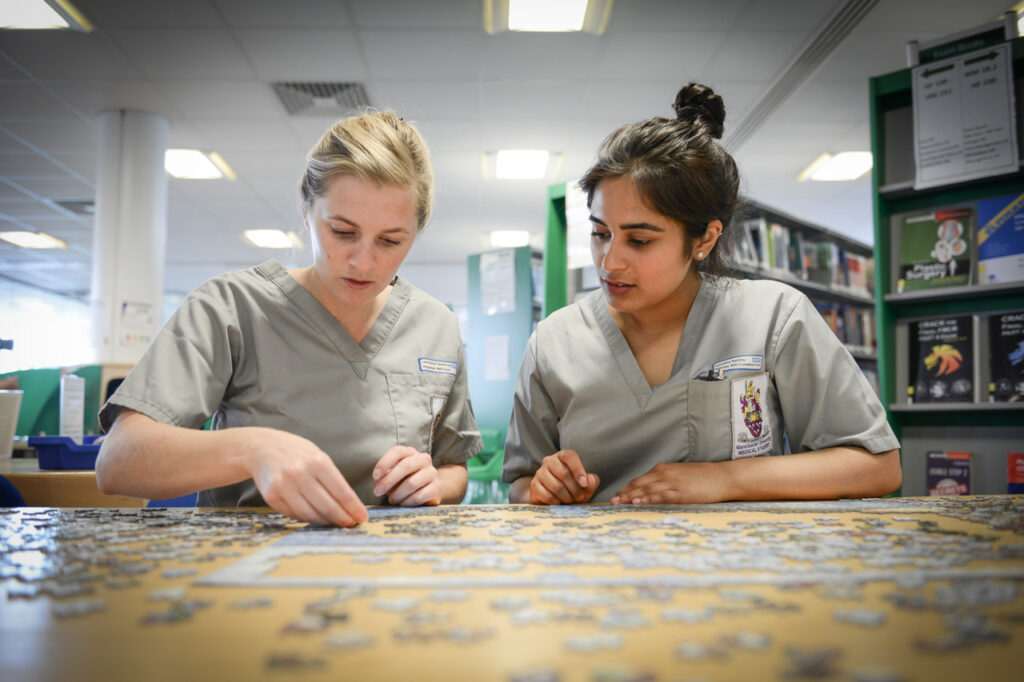 students doing a jigsaw